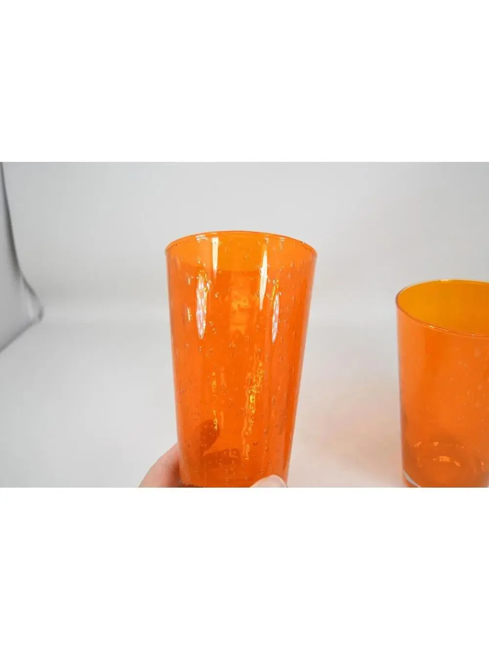Pottery Barn Monterey Art Glass Orange 5.5